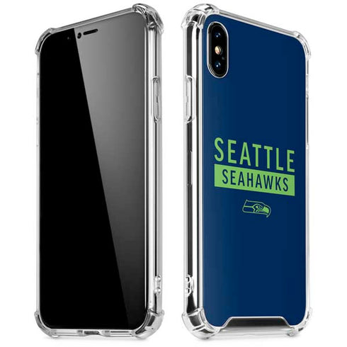 NFL Seattle Seahawks Blue Performance Series iPhone XS Max Clear Case